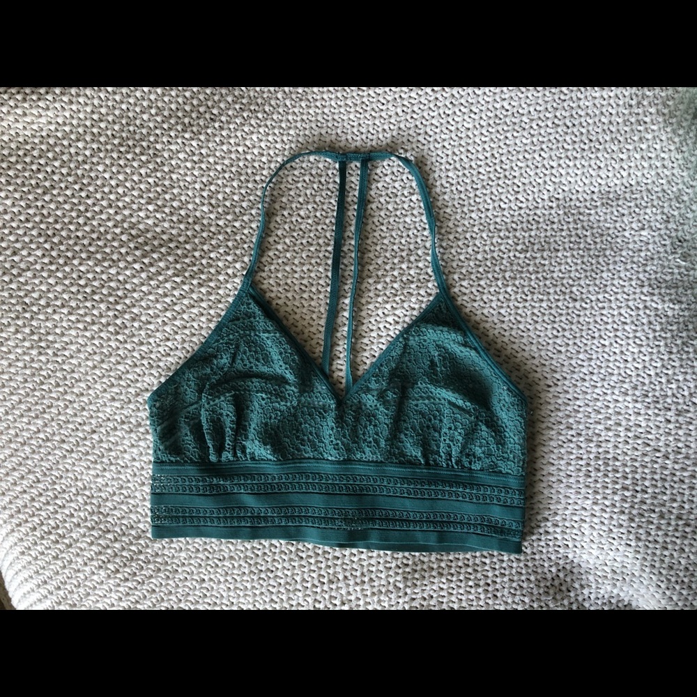 Teal lace bralette